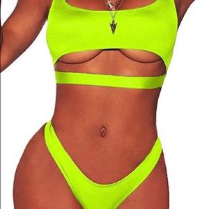 Neon yellow bikini